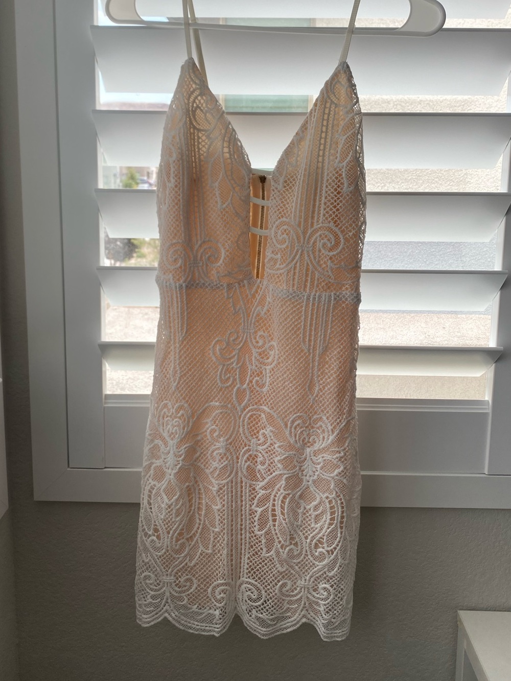 Off-white Mini Lace Dress